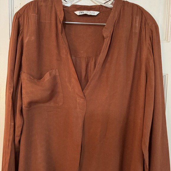 Zara Brown Blouse - Picture 2 of 6